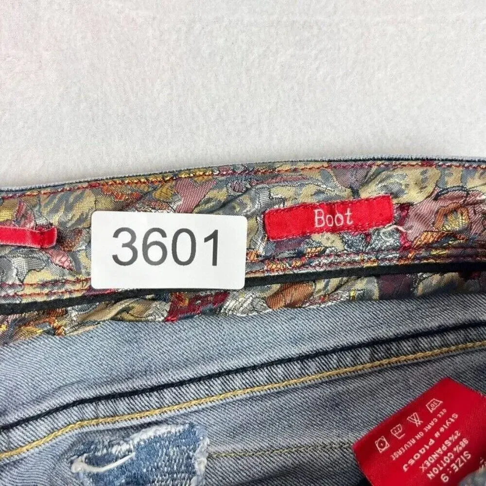 Vigoss Jean Women 9 Milan Medium Blue Wash Denim Bootcut Low Rise Casual Cowgirl